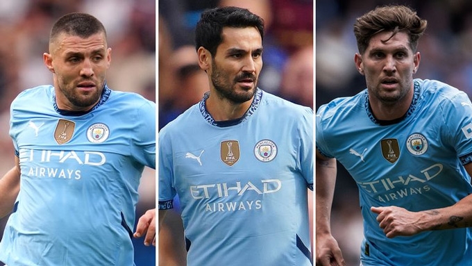 Các mục tiêu có thể thay thế Rodri tại Man City (từ trái sang) là Kovacic, Gundogan và Stones