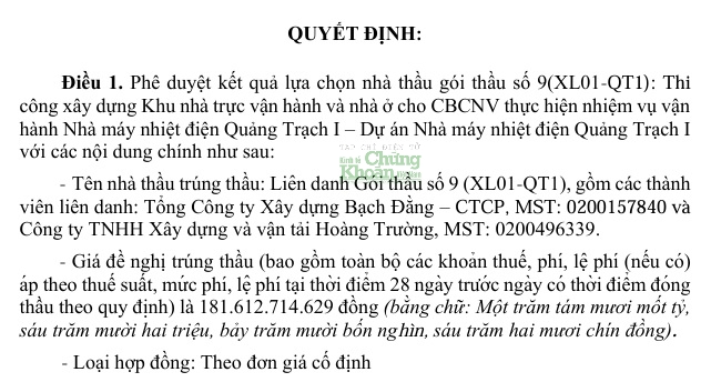 Quyết định vừa được ông Nguyễn Văn Thành ký duyệt