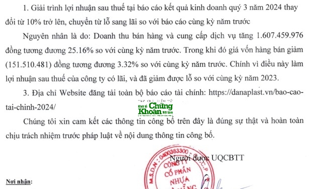 Sau nhiều nỗ lực, Nhựa Đà Nẵng đã có lãi trở lại