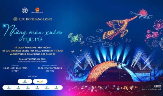 Petrovietnam và PVcomBank lần thứ hai liên tiếp đồng hành cùng thành phố Hà Nội tổ chức trình diễn ánh sáng nghệ thuật “Rực rỡ Thăng Long”