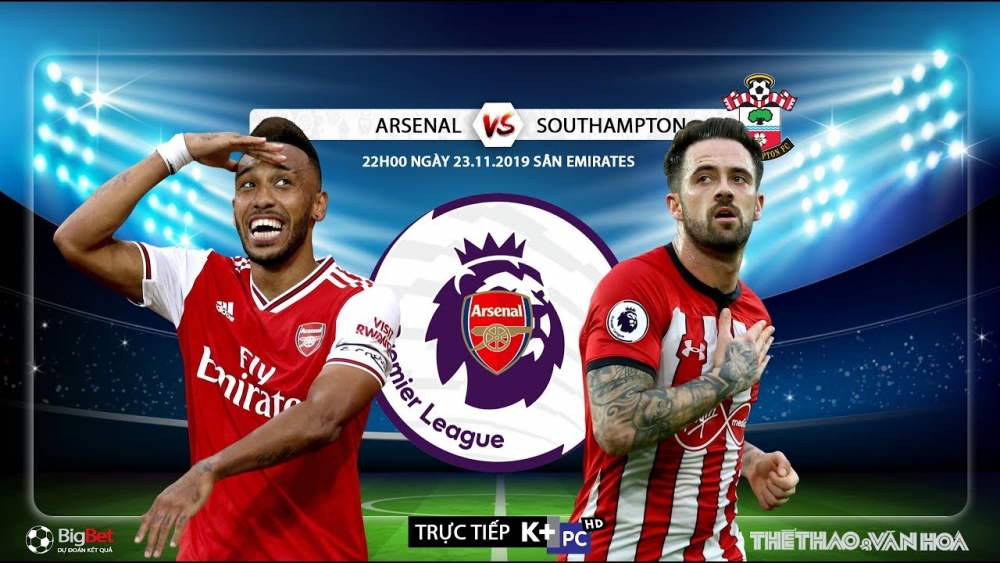 bong da ngoai hang anh link xem truc tiep arsenal vs southampton 22h00 ngay 2311