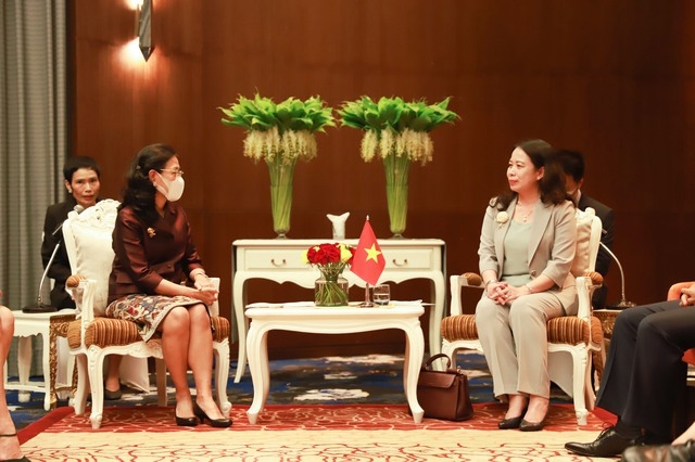 Phó Chủ tịch nước Võ Thị Ánh Xuân đánh giá cao thành công và những hoạt động của Tập đoàn Central tại Việt Nam. Ảnh: BNG
