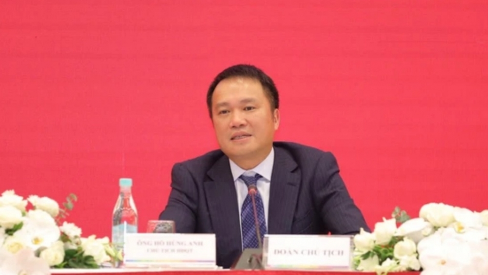 Chủ tịch HĐQT Techcombank Hồ Hùng Anh tại Đại hội đồng cổ đông năm 2022 tổ chức hồi tháng 4