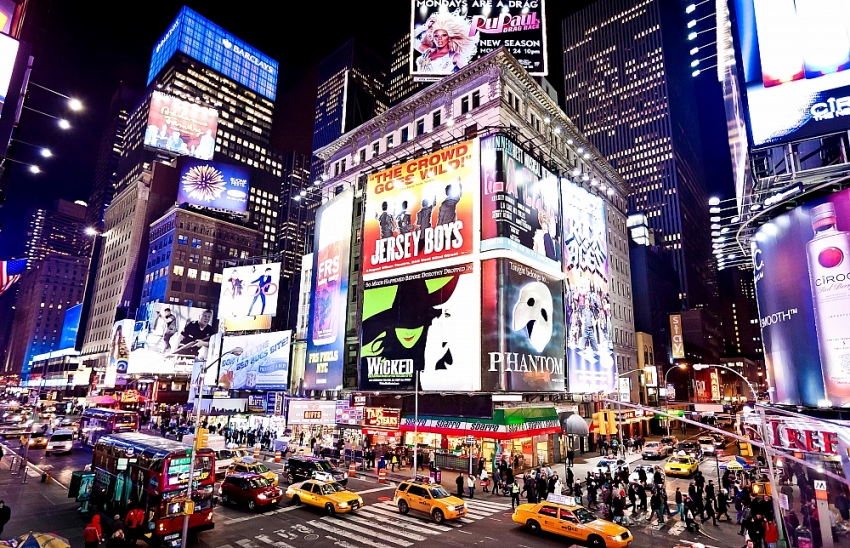 Đại lộ Broadway lừng danh của New York. Ảnh Shutterstock