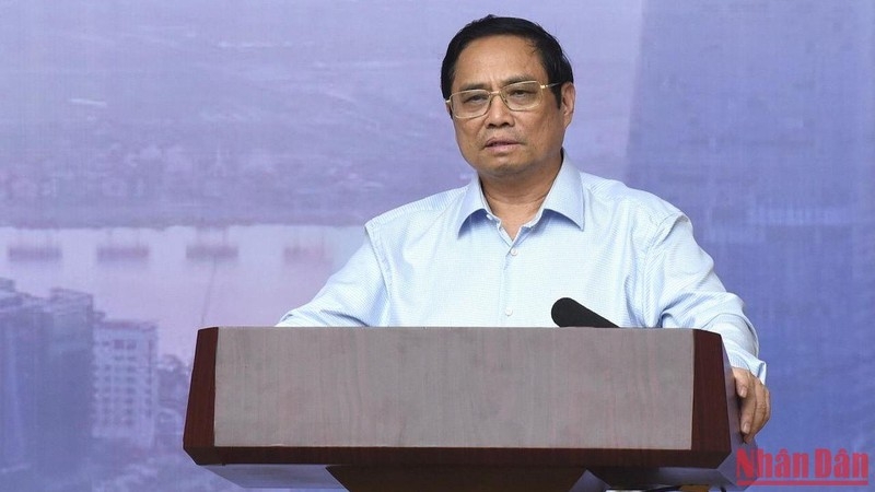 Thủ tướng Phạm Minh Chính phát biểu tại Hội nghị. (Ảnh: Trần Hải)