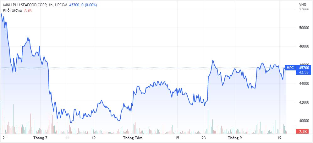 Diễn biến giá cổ phiếu MPC thời gian gần đây. (Nguồn: TradingView)