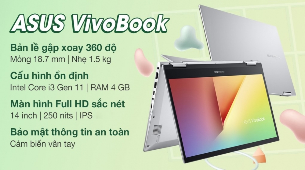 Asus VivoBook Flip 14: Hiệu suất thông minh giúp laptop "chạy cả ngày vẫn ok"