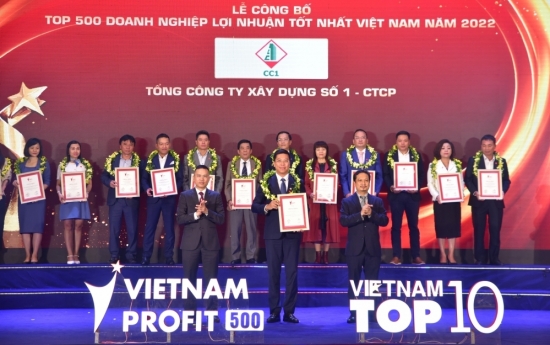 Tổng Công ty Xây dựng số 1 lọt Top 10 DN trong ngành Xây dựng có lợi nhuận tốt nhất Việt Nam năm 2022