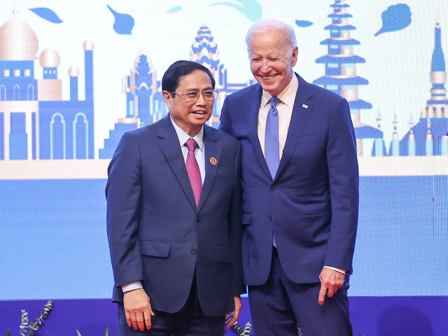 Thủ tướng Phạm Minh Chính gặp và trao đổi với Tổng thống Hoa Kỳ Joe Biden