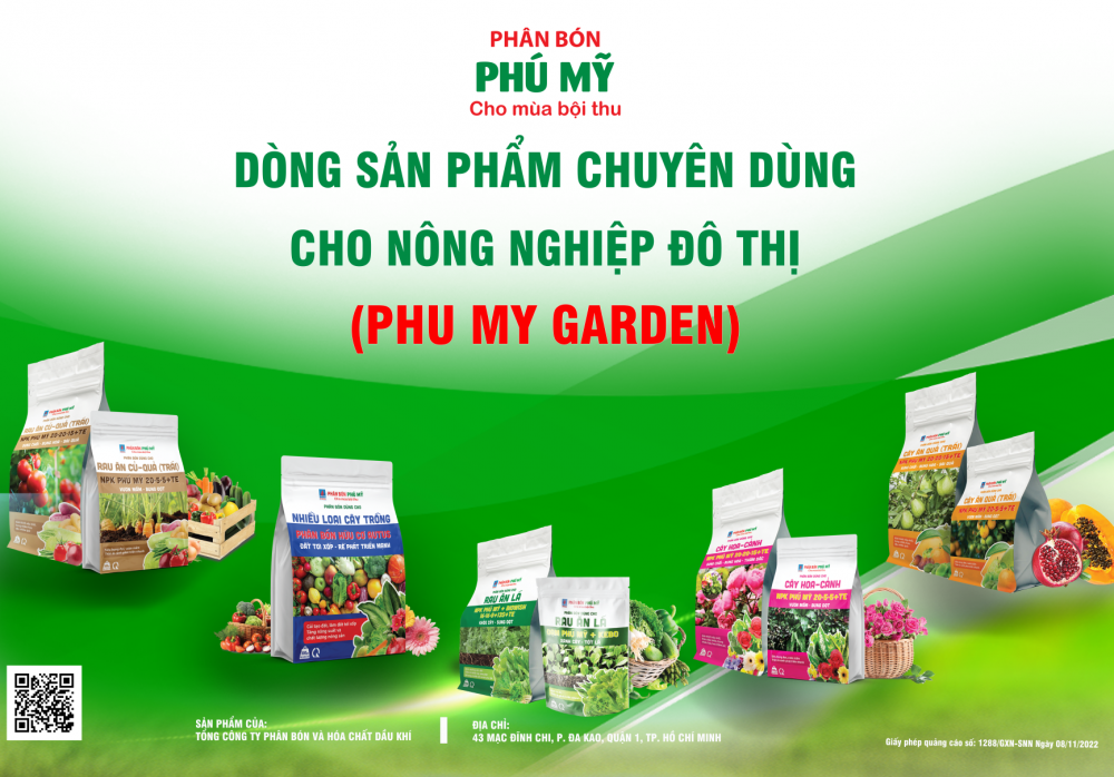 Các dòng sản phẩm phân bón Phú Mỹ chuyên dùng cho nông nghiệp đô thị