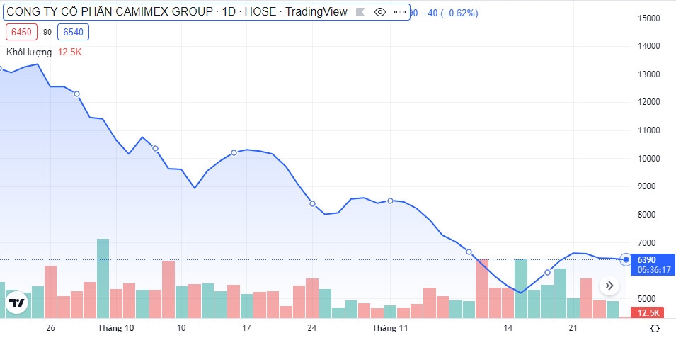 Cổ phiếu CMX giảm sâu, Camimex Group còn xa 