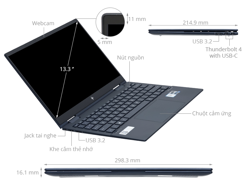 Laptop HP Envy X360 13: Siêu phẩm xoay gập 360 độ bán chạy nhất nhà HP