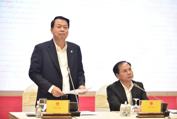 Thứ trưởng Bộ Tài chính Nguyễn Đức Chi tại buổi họp báo Chính phủ thường kỳ tháng 11/2022