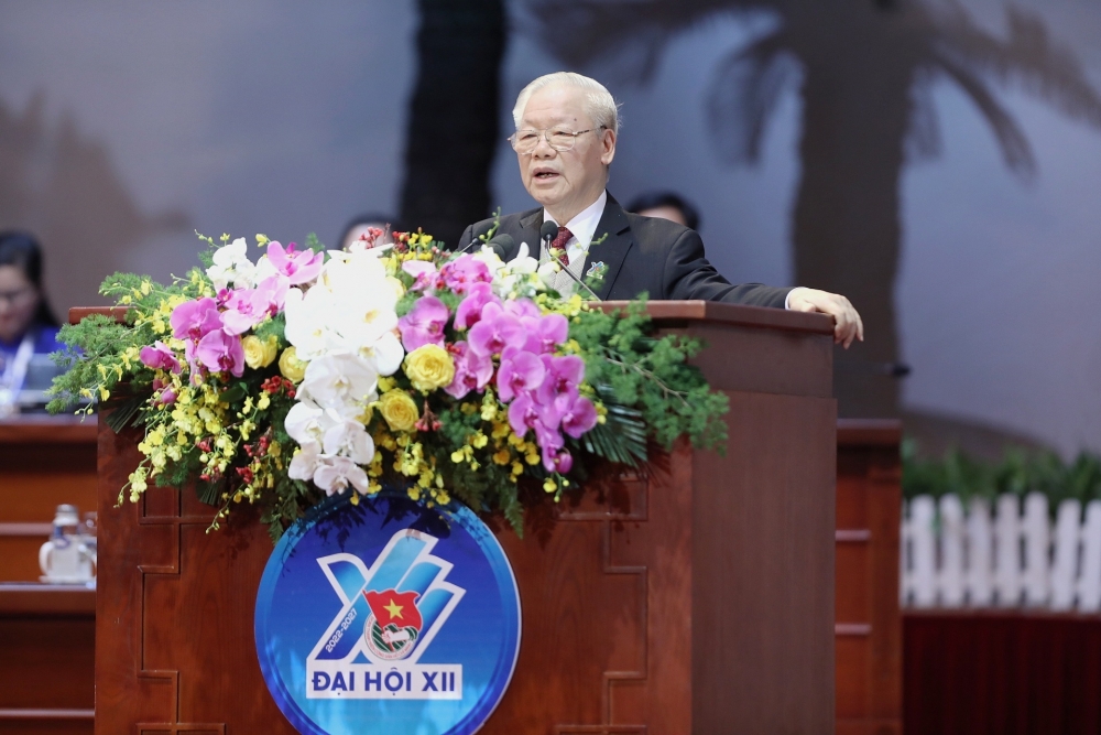 Tổng bí thư Nguyễn Phú Trọng dự phiên trọng thể Đại hội Đoàn toàn quốc lần thứ XII