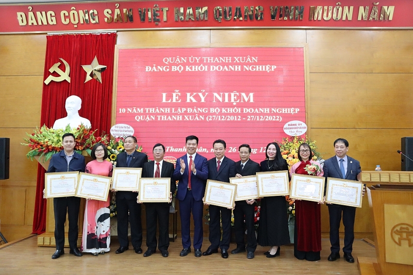 Đảng bộ Khối Doanh nghiệp quận Thanh Xuân (Hà Nội) kỷ niệm 10 năm thành lập