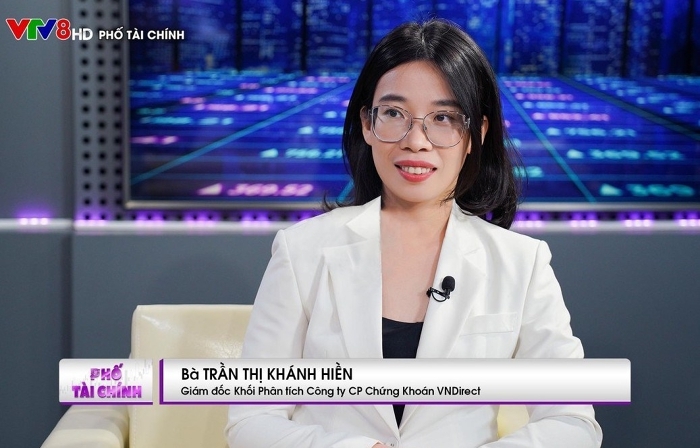 Bà Trần Thị Khánh Hiền, Giám đốc Khối Phân tích Công ty Chứng khoán VNDirect. (Ảnh: VTV).