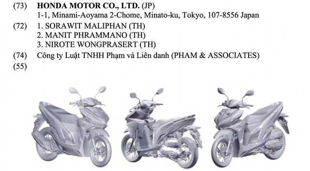 Honda Vario 125 cùng một số chi tiết, bộ phận trên mẫu xe này vừa được Honda đăng ký bản quyền kiểu dáng tại Việt Nam  Cục Sở hữu trí tuệ Việt Nam