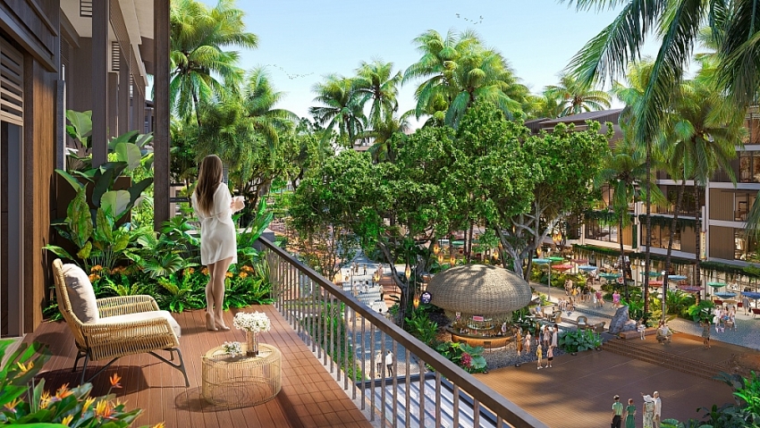 Sunrise Park Villa sẽ tựa như một resort khổng lồ. Ảnh phối cảnh minh họa Sun Property