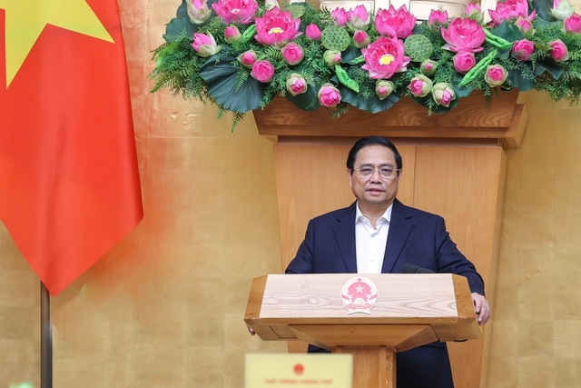 Thủ tướng Phạm Minh Chính chủ trì phiên họp Chính phủ chuyên đề về xây dựng pháp luật tháng 3 năm 2023 - Ảnh: VGP
