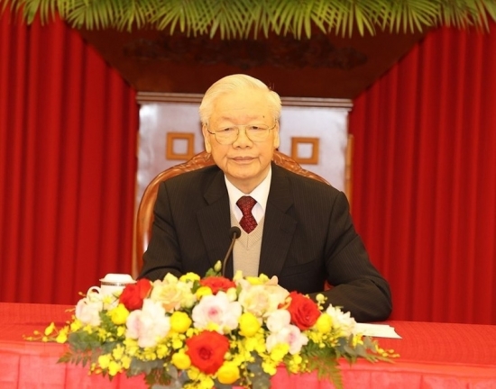 Tổng Bí thư Nguyễn Phú Trọng điện đàm cấp cao với Tổng thống Hoa Kỳ