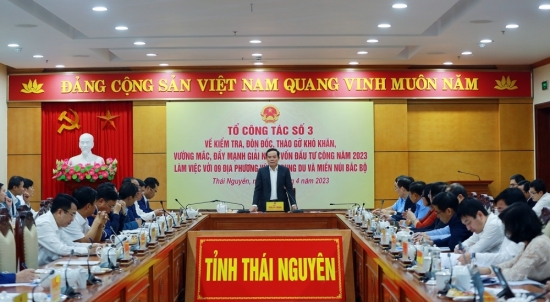 Phó Thủ tướng Trần Lưu Quang đôn đốc giải ngân đầu tư công tại 9 tỉnh phía Bắc