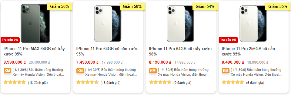 Cập nhật giá iPhone 11 Pro tại Clickbuy