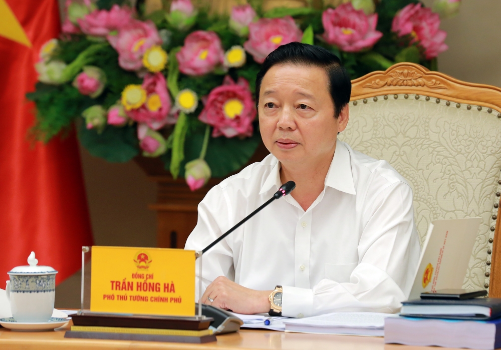 Phó Thủ tướng Trần Hồng Hà tại buổi làm việc chiều 24/4. (Ảnh: VGP)