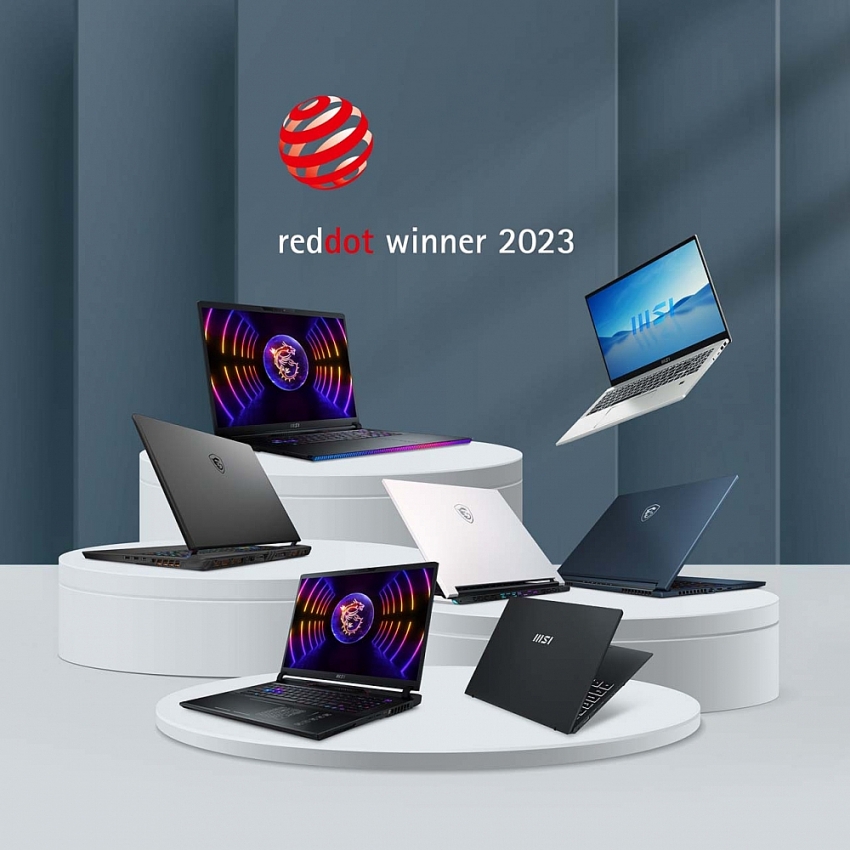 10 mẫu laptop MSI đoạt giải thưởng thiết kế Red Dot 2023
