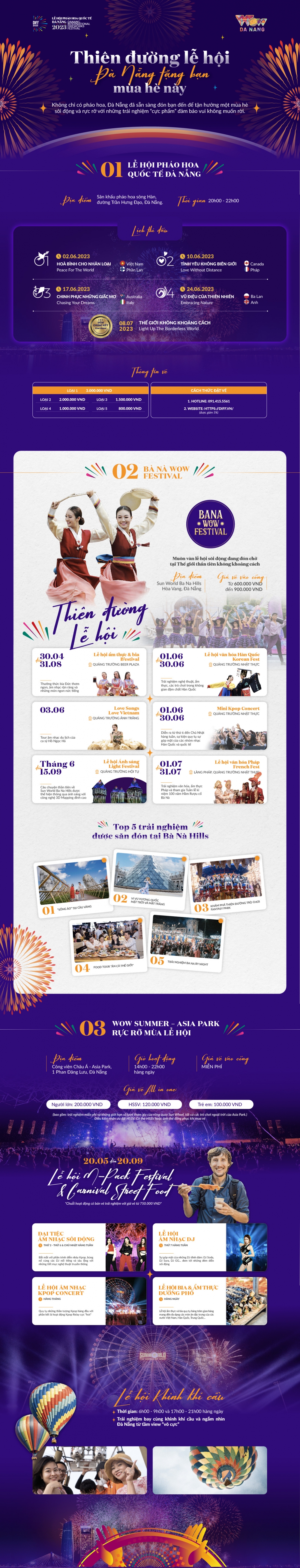 Infographic: Loạt lễ hội "khủng" đổ bộ Đà Nẵng hè 2023