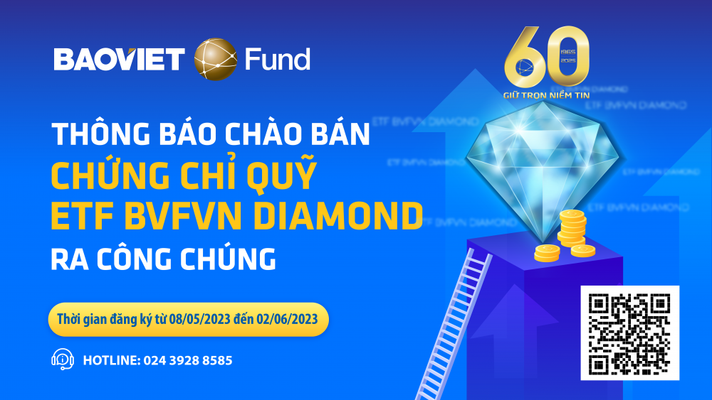 Baoviet Fund thông báo chào bán chứng chỉ quỹ ETF BVF VNDIAMOND (BVFVND) ra công chúng