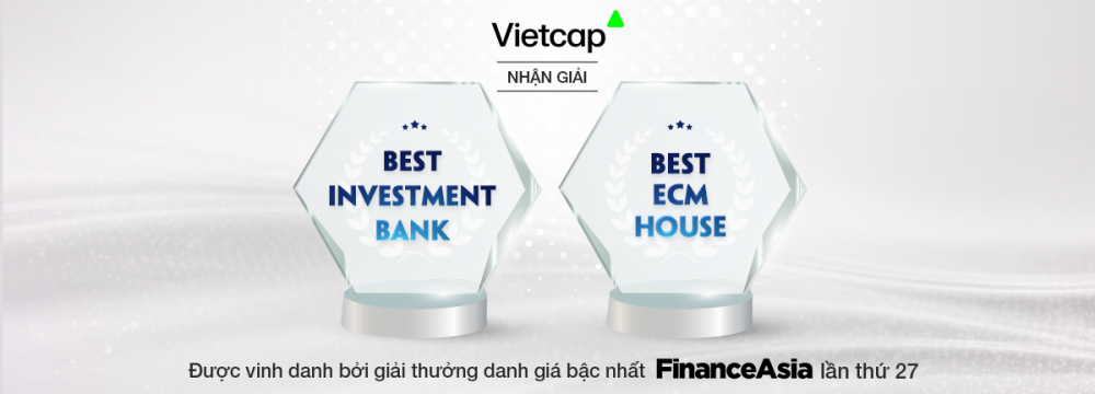 Chứng khoán Vietcap (VCI) được vinh danh tại Financeasia Awards lần thứ 27