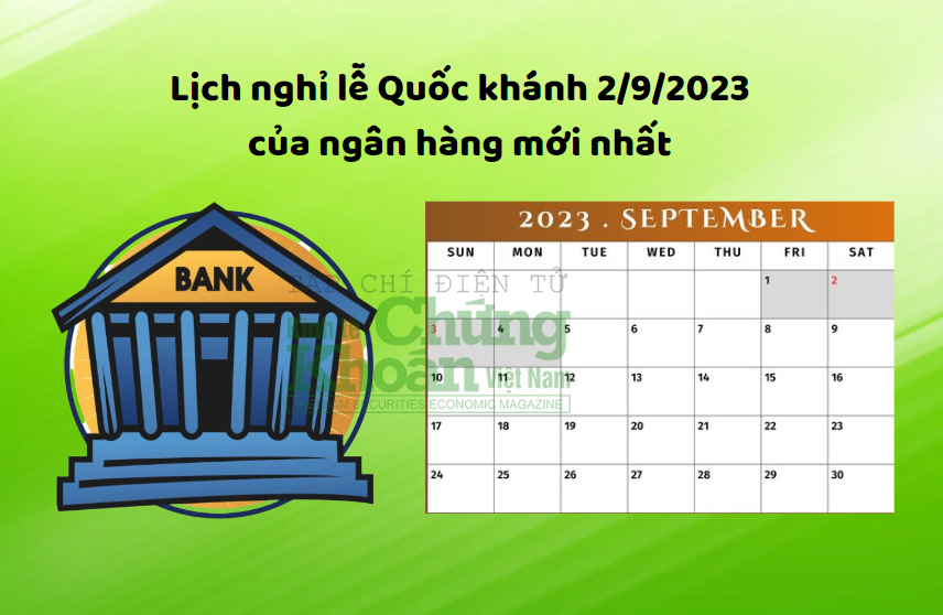 Lịch nghỉ lễ Quốc khánh 2/9/2023 của ngân hàng mới nhất