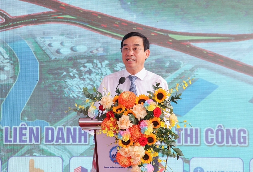 Ông Lê Trung Chinh, Chủ tịch UBND TP Đà Nẵng phát biểu tại lễ khởi công