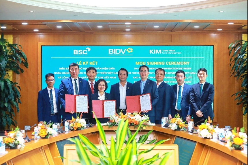 Chứng khoán BSC, BIDV và KIM Việt Nam ký kết thỏa thuận hợp tác toàn diện