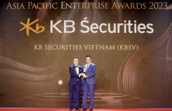 Chứng khoán KB Việt Nam (KBSV) được vinh danh Doanh nghiệp xuất sắc Châu Á