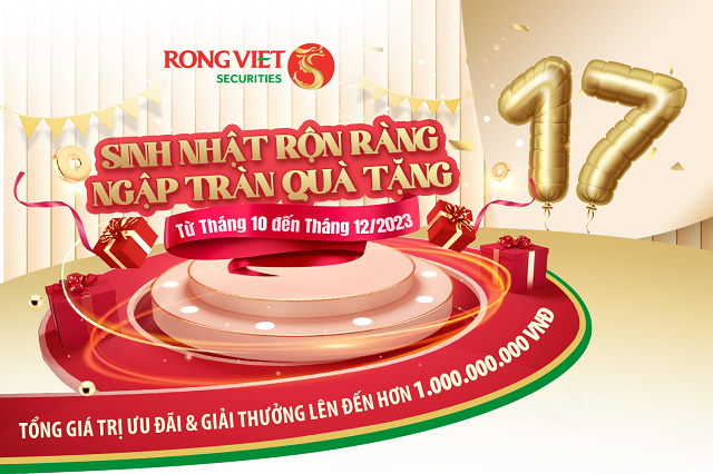 Chứng khoán Rồng Việt triển khai chương trình khuyến mại mừng sinh nhật