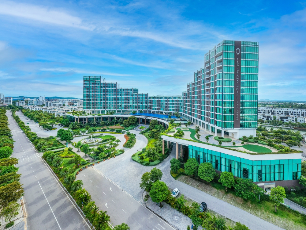 Một góc toàn cảnh FLC Sầm Sơn - Quần thể nghỉ dưỡng có tác động tích cực tới giá trị và văn hóa du lịch của tỉnh Sầm Sơn. Ảnh: FLC Hotels & Resorts.