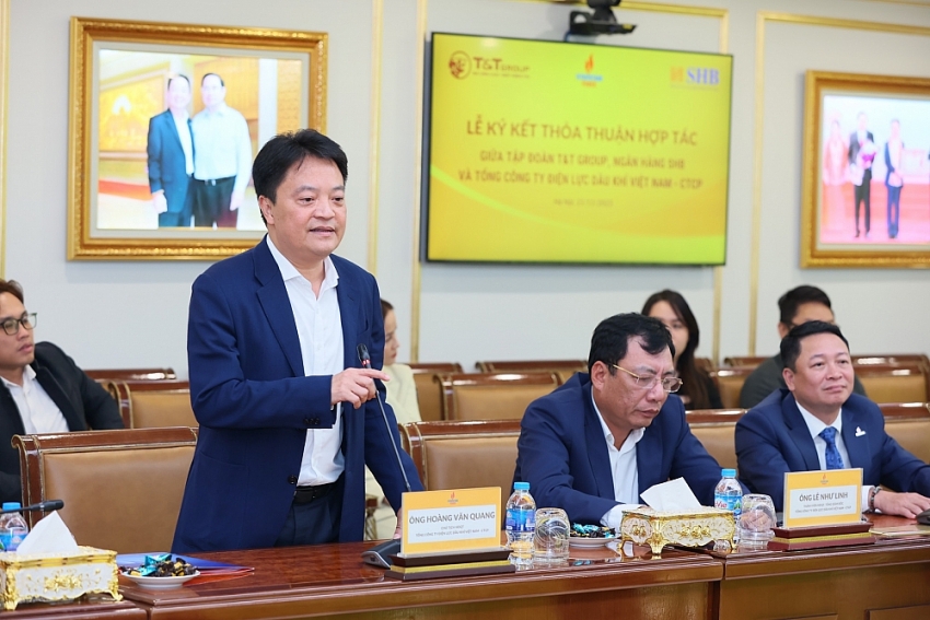 Chủ tịch PVPower Hoàng Văn Quang đánh giá cao hợp tác với T&T Group và SHB