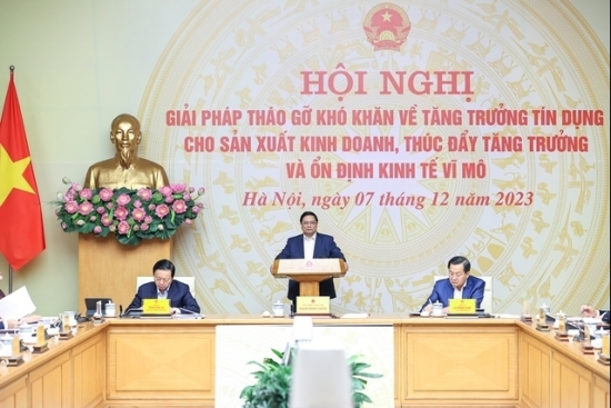 Thủ tướng Phạm Minh Chính chủ trì hội nghị tháo gỡ khó khăn về tăng trưởng tín dụng