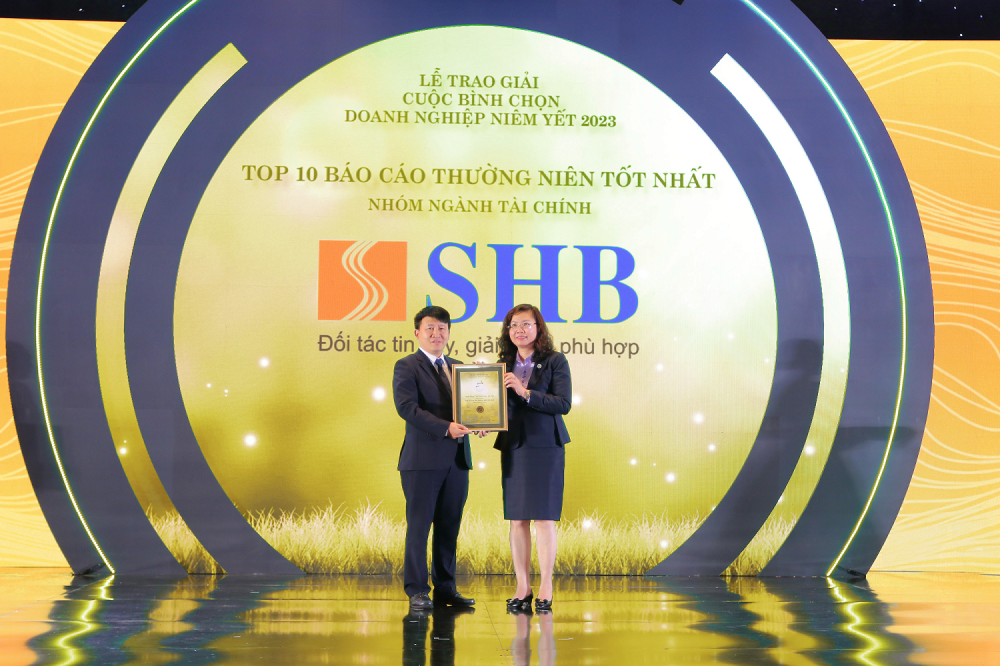 SHB được vinh danh Top 10 doanh nghiệp có báo cáo thường niên tốt nhất