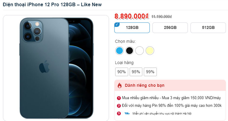 Giá iPhone 12 Pro “tụt dốc không phanh” chỉ còn hơn 8 triệu đồng, thời tới cho anh em ví mỏng