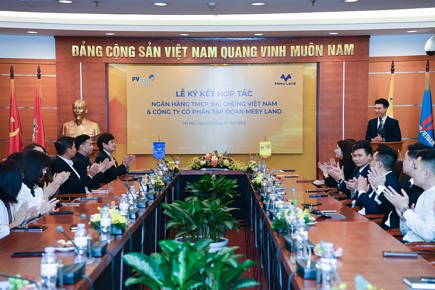 Lễ ký kết hợp tác chiến lược giữa PVcomBank và Meey Land 