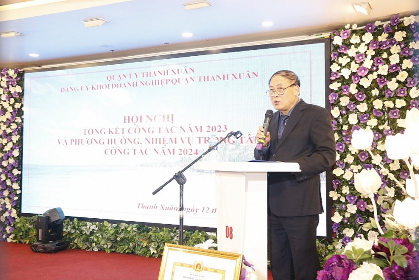 Đảng bộ Khối Doanh nghiệp quận Thanh Xuân tổng kết công tác năm 2023, triển khai nhiệm vụ trọng tâm năm 2024