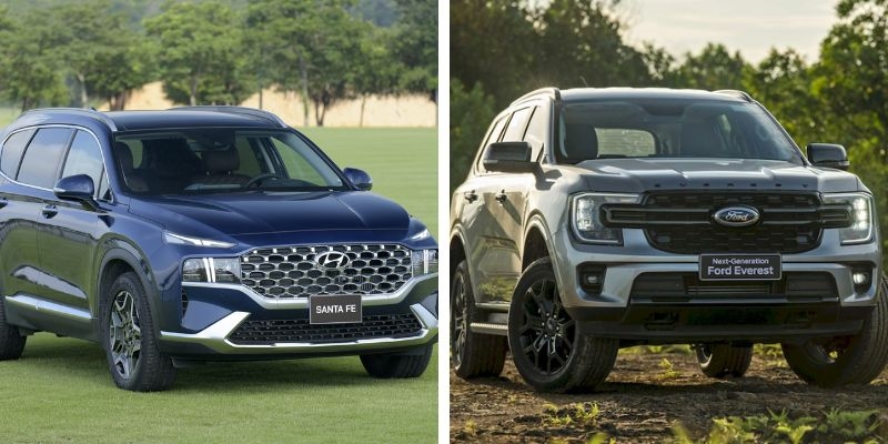 So sánh Ford Everest và Hyundai Santafe: SUV 7 chỗ nào đáng mua nhất?