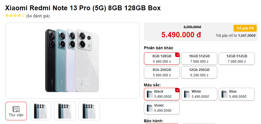 Redmi Note 13 Pro 5G có giá chỉ hơn 5 triệu đồng, điểm nhấn ở hiệu năng và camera 200MP
