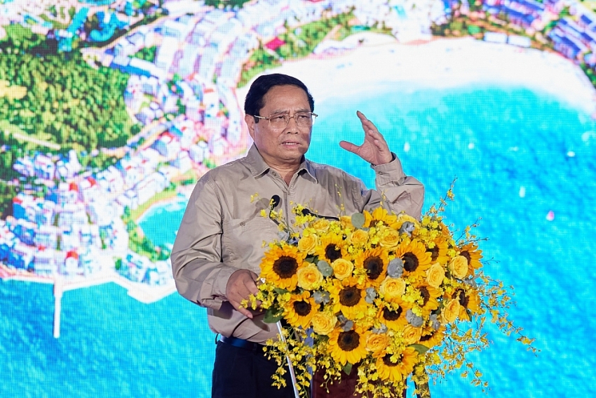 Thủ tướng Chính phủ Phạm Minh Chính phát biểu tại sự kiện. Ảnh Sun Group