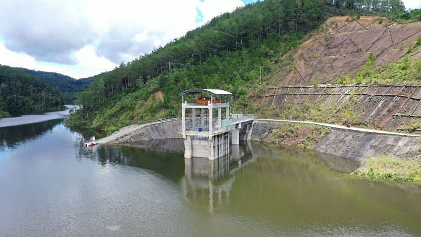 Cửa nhận nước thủy điện Thượng Kon Tum, dự án thuộc Công ty CP Thủy điện Vĩnh Sơn - Sông Hinh