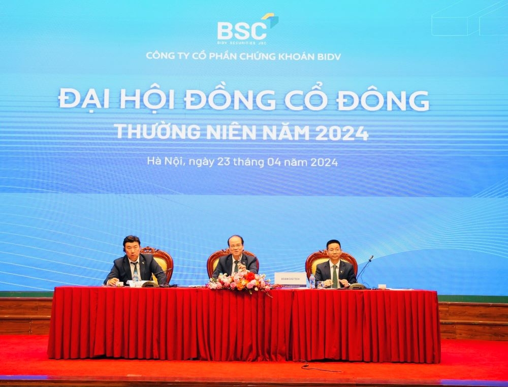Sáng ngày 23/04/2024 tại Hà Nội, CTCP Chứng khoán BIDV (BSC) đã tổ chức ĐHĐCĐ thường niên năm 2024. Ảnh: Thành Đạt
