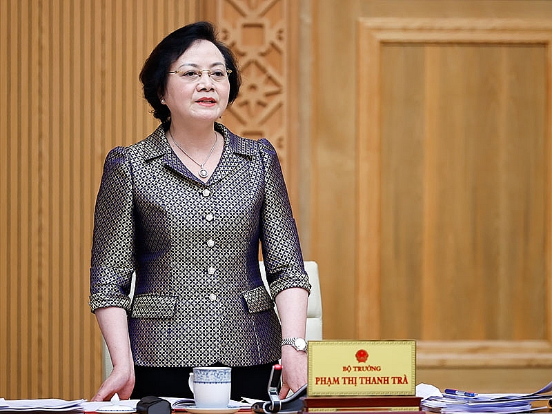 Bộ trưởng Bộ Nội vụ Phạm Thị Thanh Trà phát biểu tại phiên họp - Ảnh: VGP/Nhật Bắc