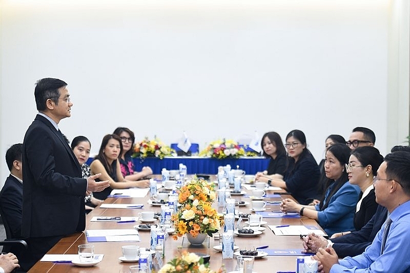 Ông Nguyễn Quang Trí - Giám đốc Điều hành Vinamilk, phát biểu về những định hướng cho hợp tác chiến lược trong buổi lễ ký kết
